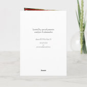 Invitation Plan d'amorçage du capot de graduation rouge (Dos)