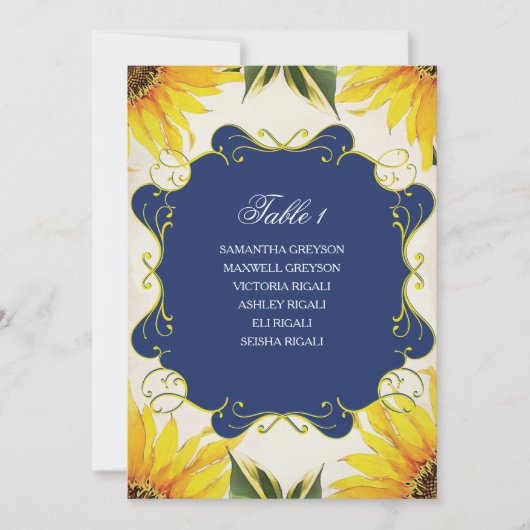Invitation Plan de la fête des Mariages du tournesol russe (Devant)