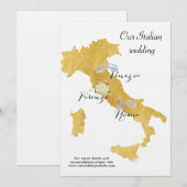 Invitation Plan de mariage de destination Benvenuti Italia (Devant / Derrière)