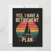 Invitation Plan de retraite Bateau à voile (Devant)