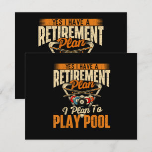 Invitation Plan de retraite jouer au billard - Sports de joue