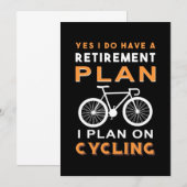 Invitation Plan de retraite sur lequel je vais faire du vélo (Devant / Derrière)
