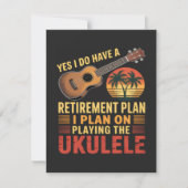 Invitation Plan de retraite Ukulele Drôle (Devant)