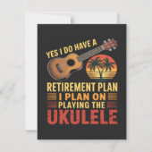 Invitation Plan de retraite Ukulele Drôle (Dos)