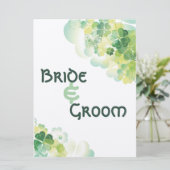 Invitation Plan de Sièges Coins Trèfle Vert et Papillon (Debout devant)