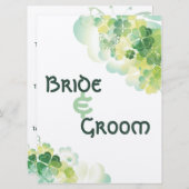 Invitation Plan de Sièges Coins Trèfle Vert et Papillon (Devant / Derrière)