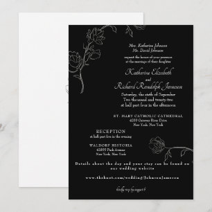 Invitation Plan de site officiel de mariage noir jasmin