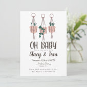 Invitation Plan de suspension de plante en macramé pour bébé (Debout devant)