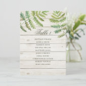 Invitation Plan de table botanique rustique pour mariage. Gra (Debout devant)