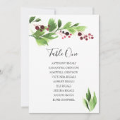 Invitation Plan de table de l'aquarelle de Noël (Devant)