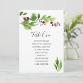 Invitation Plan de table de l'aquarelle de Noël (Debout devant)