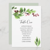 Invitation Plan de table de l'aquarelle de Noël (Devant / Derrière)