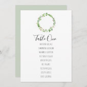 Invitation Plan de table de l'aquarelle de Noël (Devant / Derrière)