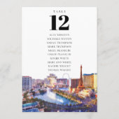 Invitation Plan de table de Las Vegas avec numéros (Dos)