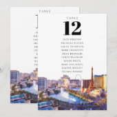 Invitation Plan de table de Las Vegas avec numéros (Devant / Derrière)