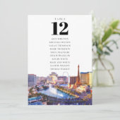 Invitation Plan de table de Las Vegas avec numéros (Debout devant)