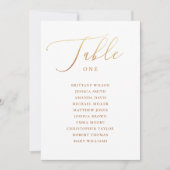 Invitation Plan de table de mariage à calligraphie dorée form (Devant)