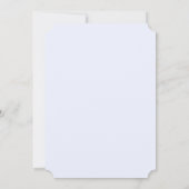 Invitation Plan de table de mariage bleu. Moderne en paysage (Dos)