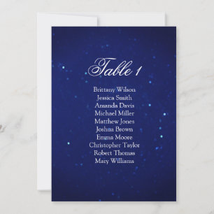Invitation Plan de table de mariage bleu. Plan de table de nu