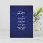 Invitation Plan de table de mariage bleu. Plan de table de nu (Debout devant)