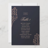 Invitation Plan de table de mariage botanique élégant or mari (Devant)