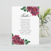 Invitation Plan de table de mariage Bourgogne. Plan de table (Debout devant)