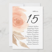 Invitation Plan de table de mariage dans le jardin. Plan de t (Dos)