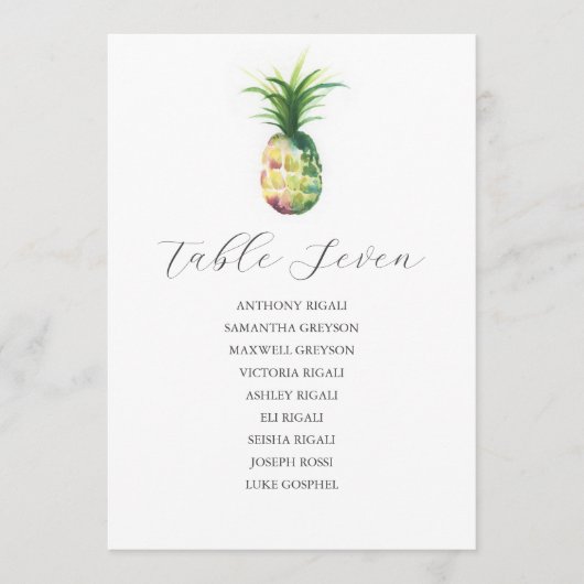 Invitation Plan de table de mariage de destination modèle (Devant)