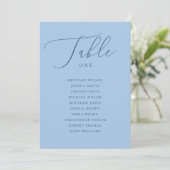 Invitation Plan de table de mariage d'été bleu ciel pastel (Debout devant)