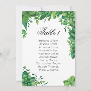 Invitation Plan de table de mariage d'été. Plan d'invités de