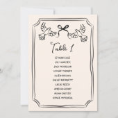 Invitation Plan de table de mariage doodle funky dessiné à la (Devant)