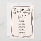Invitation Plan de table de mariage doodle funky dessiné à la (Dos)