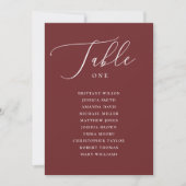 Invitation Plan de table de mariage du vignoble d'automne rou (Devant)