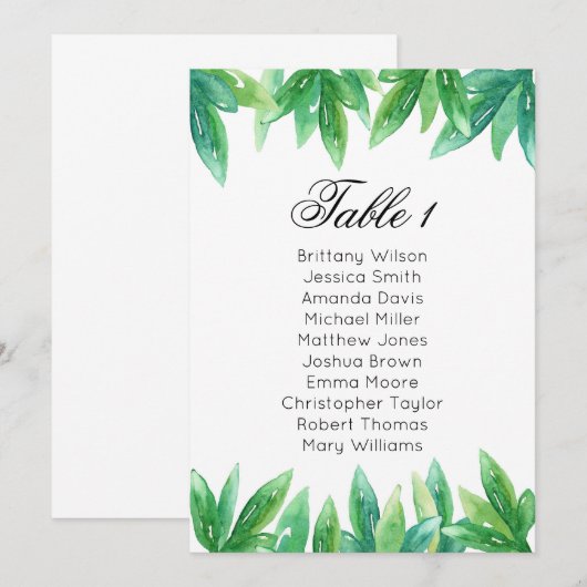 Invitation Plan de table de mariage en bois. Plan de table de (Devant / Derrière)