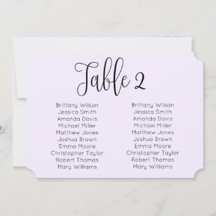Invitation Plan de table de mariage en paysage. Moderne viole
