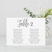 Invitation Plan de table de mariage en paysage. Plan de table (Debout devant)