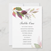 Invitation Plan de table de mariage Fall GREENERY, tableau de (Devant)