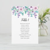 Invitation Plan de table de mariage fleuri. Plan de table flo (Debout devant)
