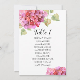 Invitation Plan de table de mariage floral rose. Plan de tabl