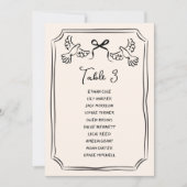 Invitation Plan de table de mariage funky dessiné à la main (Devant)