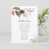 Invitation Plan de table de mariage GREENERY d'automne, dispo (Debout devant)