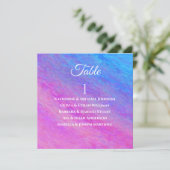 Invitation Plan de table de mariage - Mer de poussière d'étoi (Debout devant)