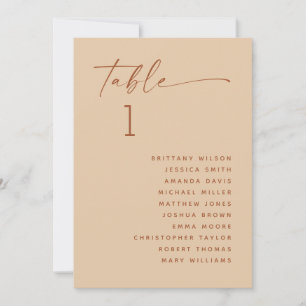 Invitation Plan de table de mariage minimaliste sur fond de s