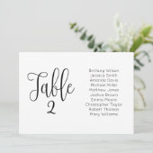 Invitation Plan de table de mariage moderne. Plan de table en (Debout devant)