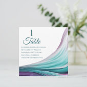 Invitation Plan de table de mariage - Moderne - Violet et Tur (Debout devant)