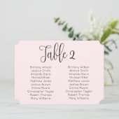Invitation Plan de table de mariage paysage rose. Moderne ros (Debout devant)