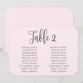 Invitation Plan de table de mariage paysage rose. Moderne ros (Devant / Derrière)