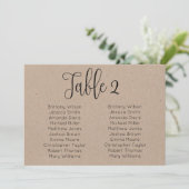 Invitation Plan de table de mariage paysager. Moderne rustiqu (Debout devant)