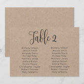 Invitation Plan de table de mariage paysager. Moderne rustiqu (Devant / Derrière)