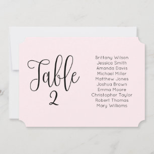 Invitation Plan de table de mariage rose. Paysage moderne ros